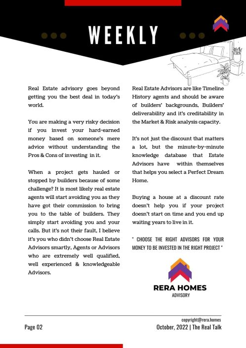 RERA HOMES NEWS OCTOBER 2022