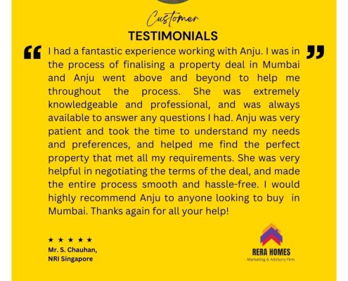 Client Testimonial for RERA HOMES SERVICES 2