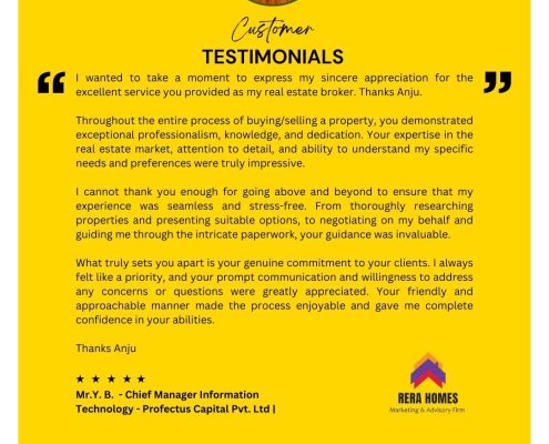 Client Testimonial for RERA HOMES SERVICES 1